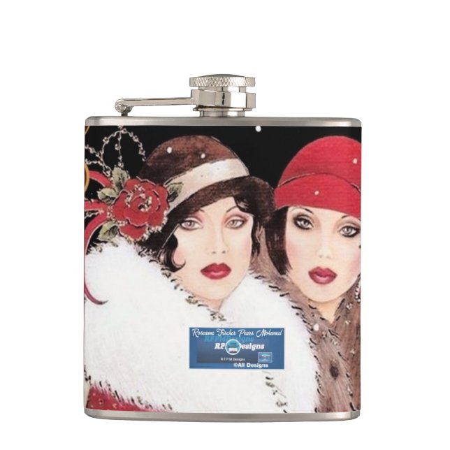 Flask Small (Winter Red 2) RFPMDesigns ©️2024 (Front)