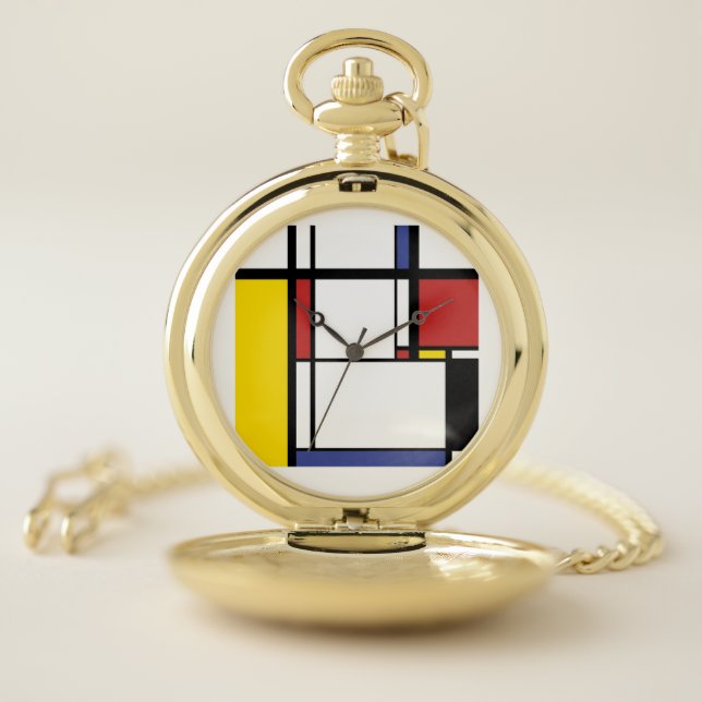 Flasks Gift - Piet Mondrian Pocket Watch (Inside)
