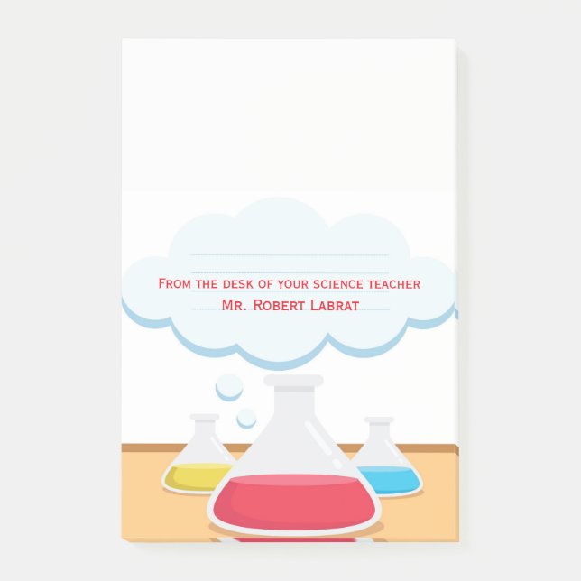 Flasks Science Teacher's Note Pad (Front)
