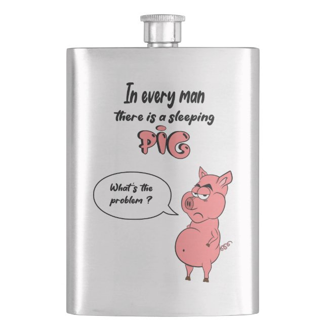 Flasus Ronchon the pig Flask (Front)