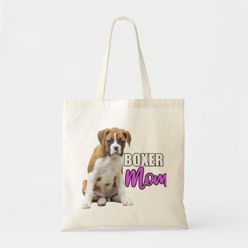 Flasy Fawn Boxer Puppy _ Boxer Mom Tote Bag