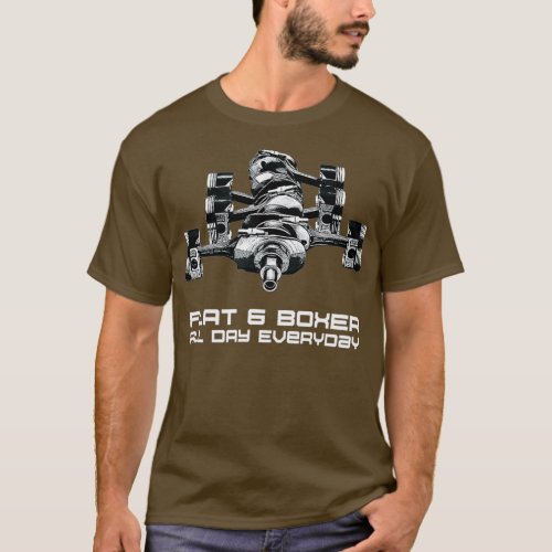 Flat 6 Boxer Air Cooled Engine for Car Greek T_Shirt