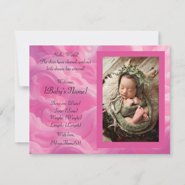 Flat Announcement Card (Front)