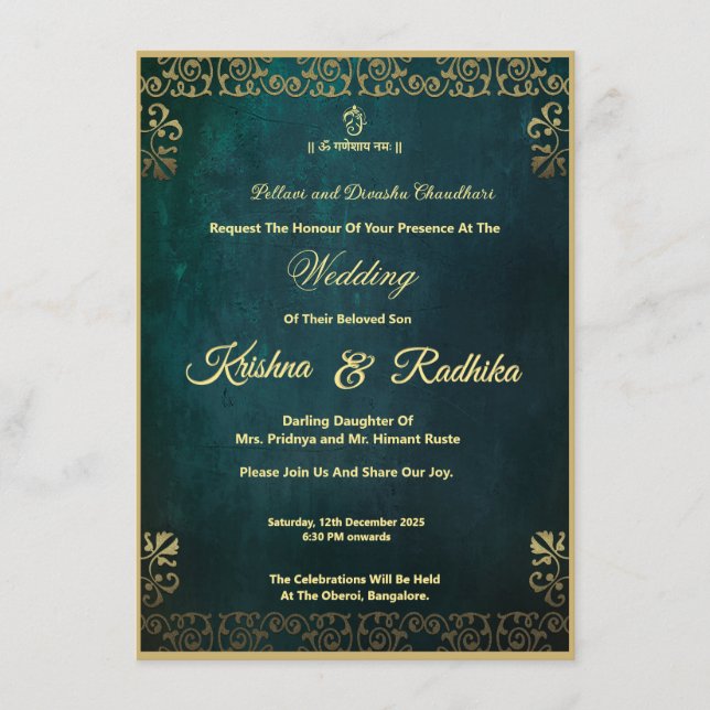 Flat Announcement Card (Front)