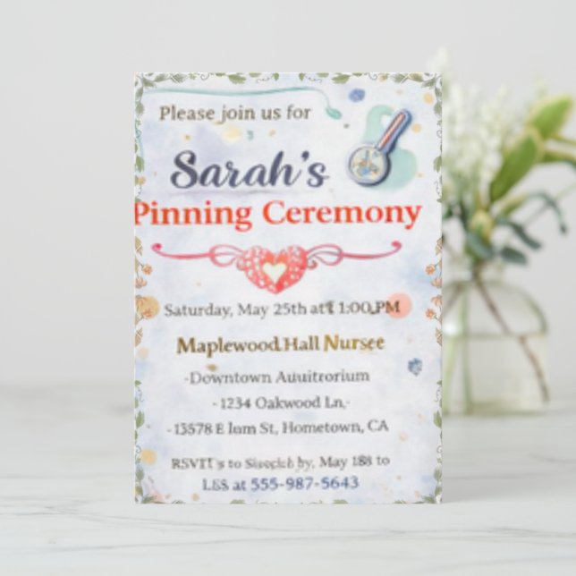 Flat Announcement Card (Standing Front)