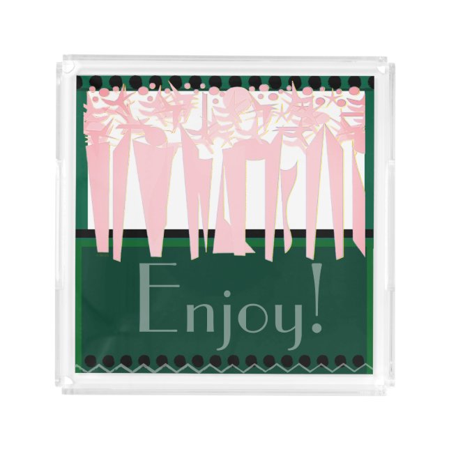 Flat ART DECO  Acrylic Tray (Front)