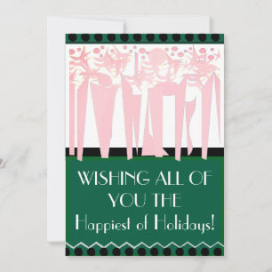 Flat ART DECO Holiday Card