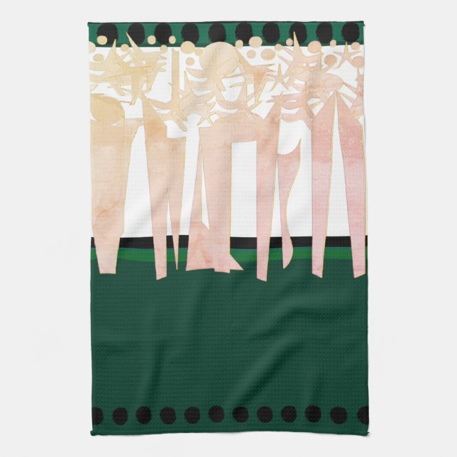 Flat ART DECO  Kitchen Towel (Vertical)