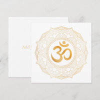 FLAT CARD : GOLD MANDALA & OHM