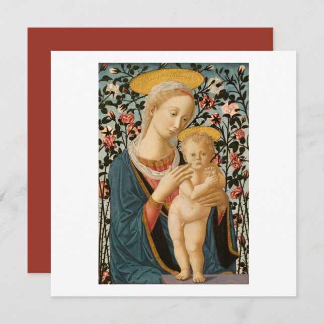 FLAT CARD : MADONNA & CHILD : 1942  (Front/Back)