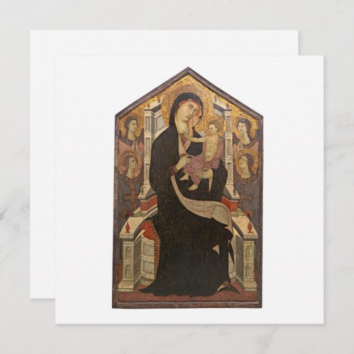 FLAT CARD  MADONNA  CHILD FOUR ANGELS   1320 