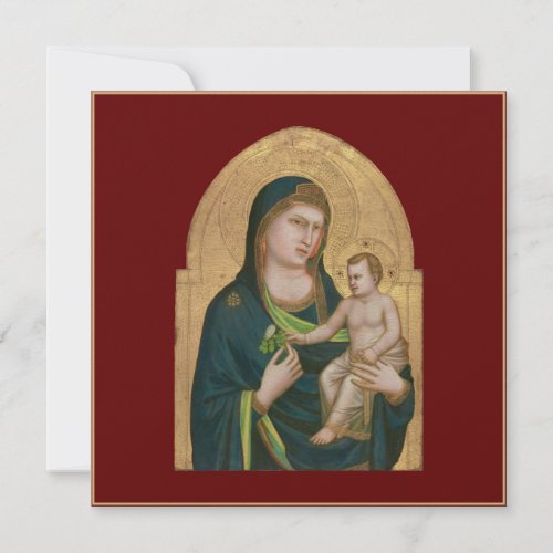 FLAT CARD  MADONNA  CHILD  GIOTTO  1337 