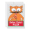Flat Card - Señor Gato's Pizza Funny Mustache Cat