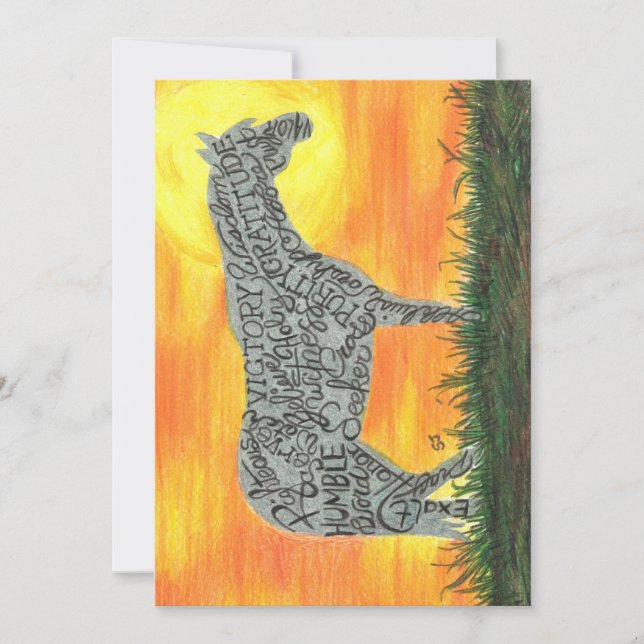 Flat Card Sunset Horse By Sherry Jarvis  (Front)