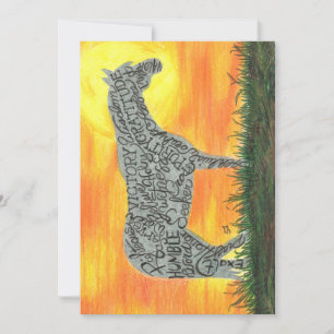 Flat Card Sunset Horse By Sherry Jarvis