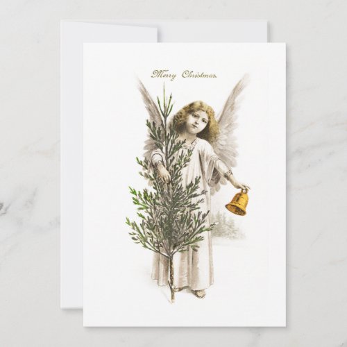 FLAT CARD  VINTAGE CHRISTMAS ANGEL