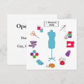 Flat Card with Custom Text Sew Right (Front/Back)