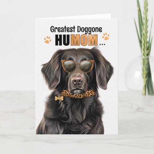 Flat Coat Retriever Best HuMOM Ever Mothers Day Holiday Card