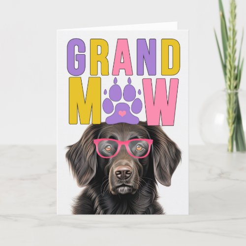 Flat Coat Retriever Dog Funny Grandparents Day Holiday Card