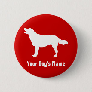 Flat-Coated Retriever フラットコーテッド・レトリーバー Pinback Button