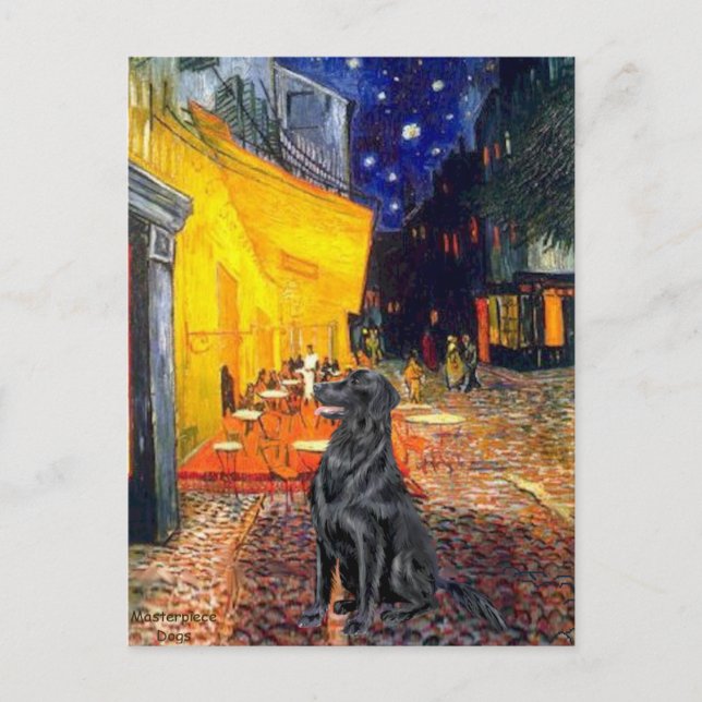 Flat Coated Retriever 1 - Terrace Cafe Postcard (Front)