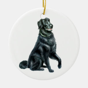 Flat Coated Retriever (A) Ceramic Ornament