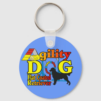 Flat-Coated Retriever Agility Gifts Keychain