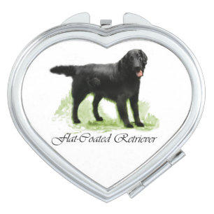Flat-Coated Retriever Art Gifts Vanity Mirror