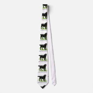 Flat-Coated Retriever Art Neck Tie