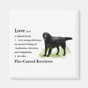 Flat-Coated Retriever Art Print Magnet