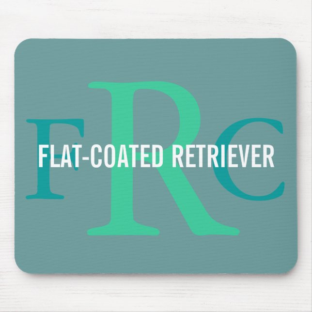 Flat-Coated Retriever Breed Monogram Mouse Pad (Front)