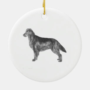 Flat Coated Retriever Ceramic Ornament