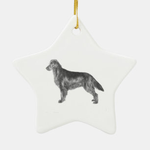 Flat Coated Retriever Ceramic Ornament