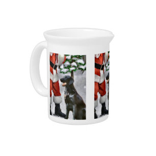Flat-Coated Retriever Christmas Drink Pitcher