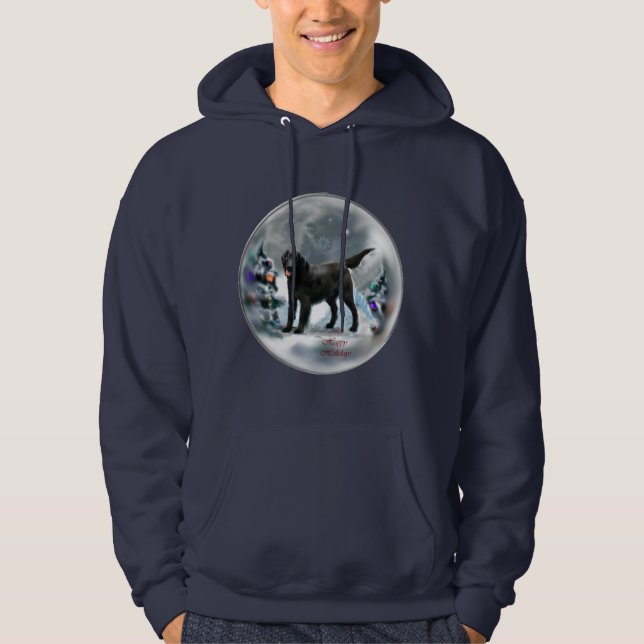 Flat-Coated Retriever Christmas Gifts Hoodie (Front)