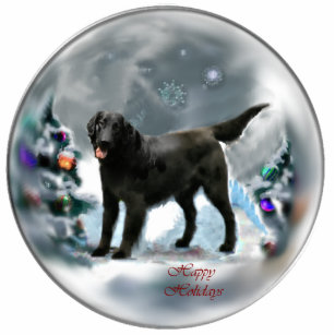 Flat-Coated Retriever Christmas Gifts Statuette