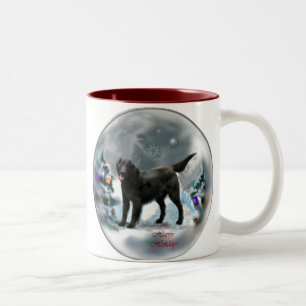 Flat-Coated Retriever Christmas Gifts Two-Tone Coffee Mug