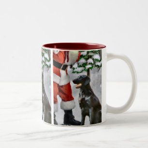 Flat-Coated Retriever Christmas Gifts Two-Tone Coffee Mug