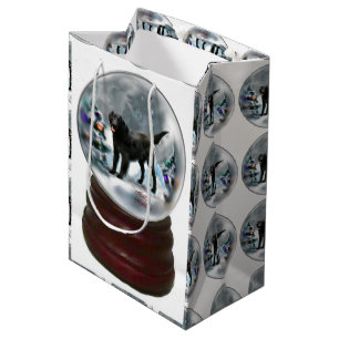 Flat-Coated Retriever Christmas Medium Gift Bag