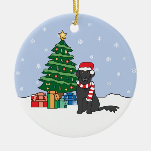 Flat_Coated Retriever Christmas Ornament