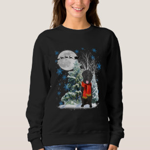 Flat Coated Retriever Christmas Xmas Tree Funny Sn Sweatshirt