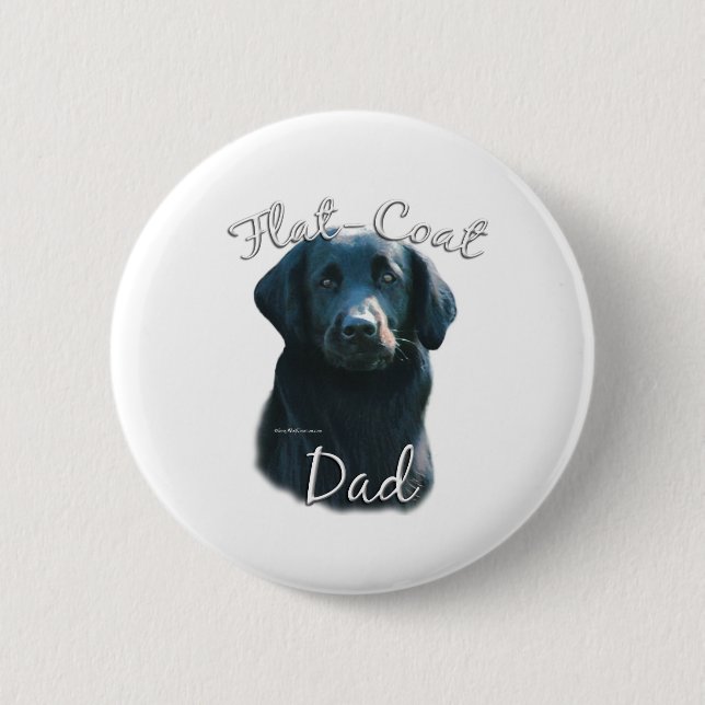 Flat-Coated Retriever Dad 2 Button (Front)