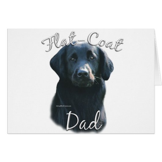 Flat-Coated Retriever Dad 2 Cards (Front Horizontal)