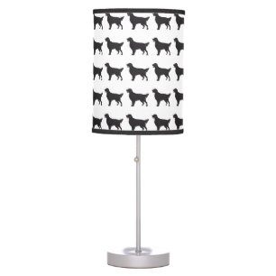 Flat-Coated Retriever Dog Breed Illustration Table Lamp