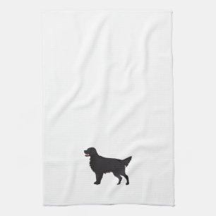Flat-Coated Retriever Dog Breed Illustration Towel