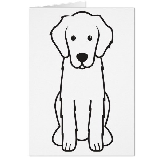 Flat-Coated Retriever Dog Cartoon Cards (Front)