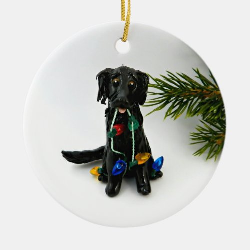 Flat Coated Retriever Dog Christmas Ornament