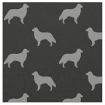 Flat Coated Retriever Dog Silhouettes Patterned Fabric