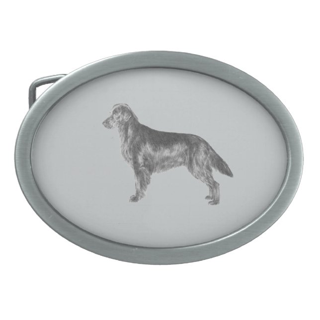 Flat Coated Retriever FCR Belt Buckle (Front)