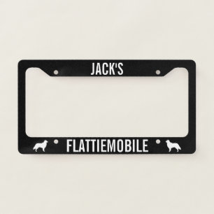 Flat Coated Retriever FLATTIEMOBILE Dog Lover's License Plate Frame